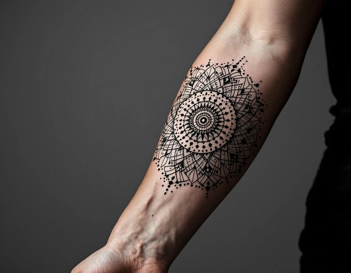 AI tattoo generator - after image showing custom tattoo design