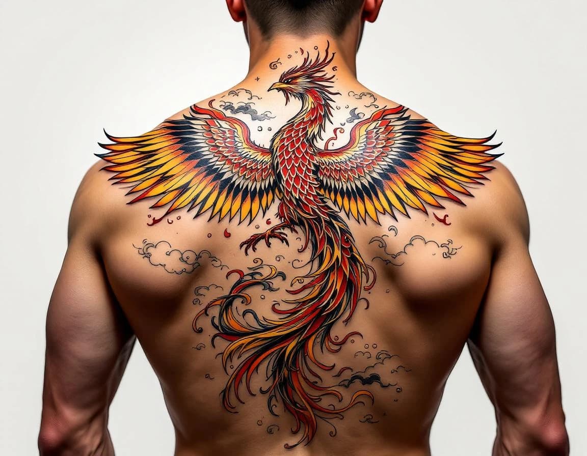 Back Tattoos - AI tattoo design placement example